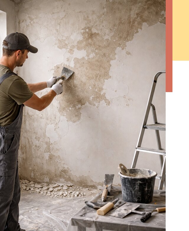 Снятие старой шпаклевки в Кольчугино от 1882 руб. — быстро и недорого | ОТДЕЛОЧНИК-Кль