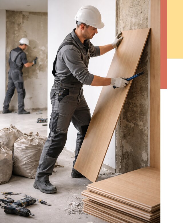 Демонтаж стеновых панелей в Кольчугино от 3560 руб. за м² быстро и недорого | ОТДЕЛОЧНИК-Кль