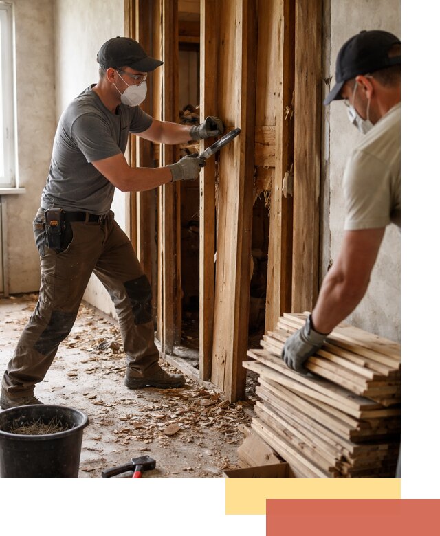 Демонтаж деревянных перегородок в Кольчугино быстро и аккуратно