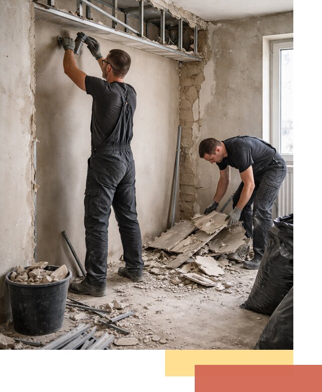 Демонтаж короба из гипсокартона в Кольчугино быстро и аккуратно