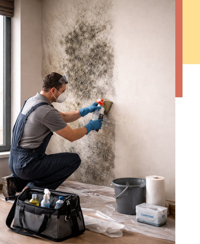Удаление плесени со стен в Кольчугино от 2187 руб. — быстро и недорого | ОТДЕЛОЧНИК-Кль
