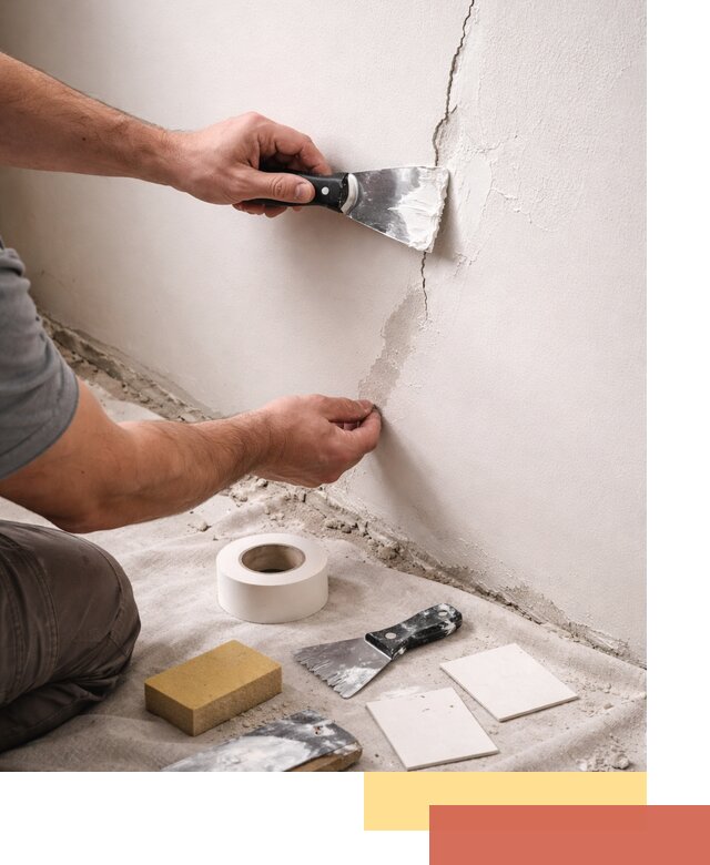 Заделка трещин и сколов в стенах и потолках в Кольчугино