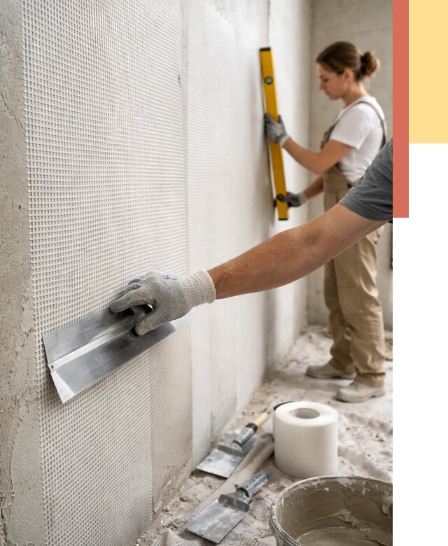 Армирование стен стеклосеткой в Кольчугино от 3255 руб. под ключ | ОТДЕЛОЧНИК-Кль