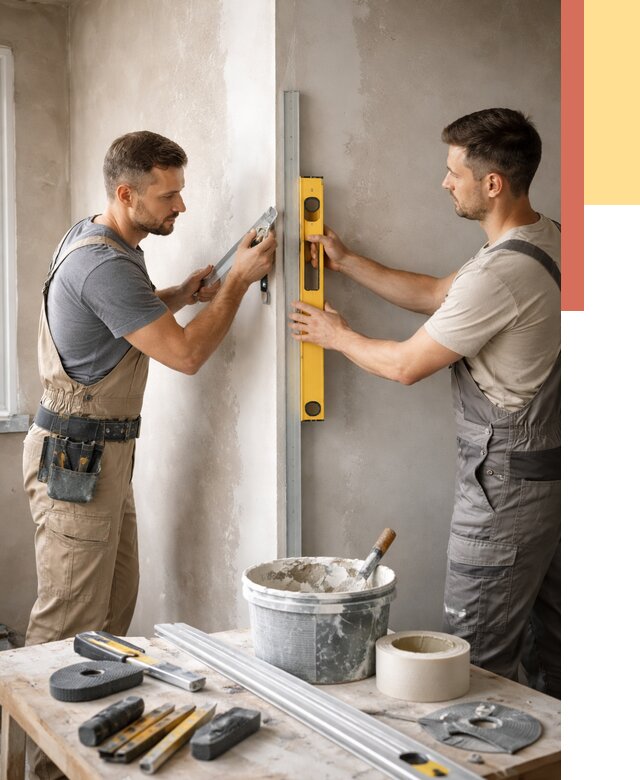 Выведение углов стен в Кольчугино от 1882 руб. быстро и недорого | ОТДЕЛОЧНИК-Кль