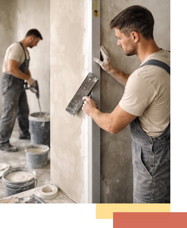 Выведение углов стен в Кольчугино: монтаж и оштукатуривание