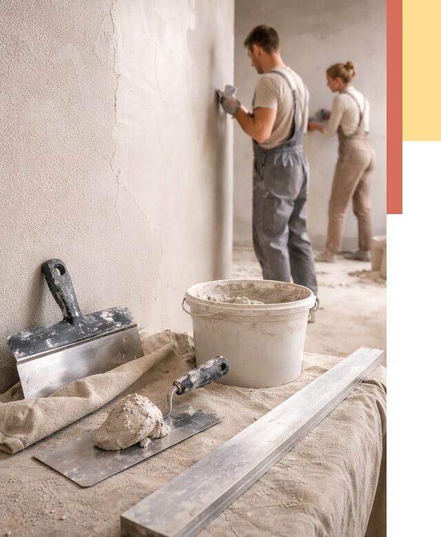 Штукатурка стен гипсовая в Кольчугино от 4577 руб/м2 — быстро и недорого | ОТДЕЛОЧНИК-Кль