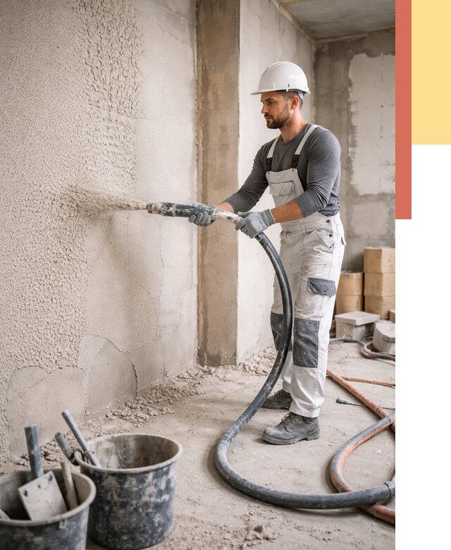 Машинная штукатурка стен в Кольчугино под ключ от 6611 руб./м2 | ОТДЕЛОЧНИК-Кль