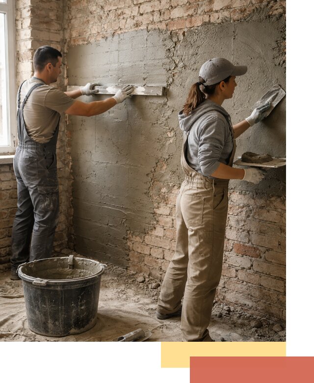 Штукатурка кирпичных стен в Кольчугино — качественно и надежно