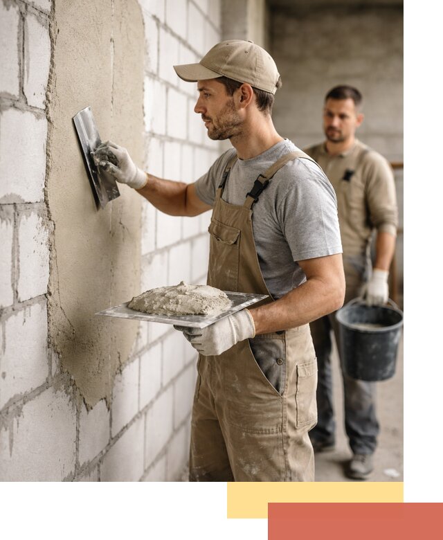 Штукатурка стен из газобетона в Кольчугино под ключ