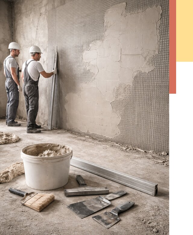 Штукатурка стен по сетке в Кольчугино от 5594 руб./м2 — быстро и недорого | ОТДЕЛОЧНИК-Кль