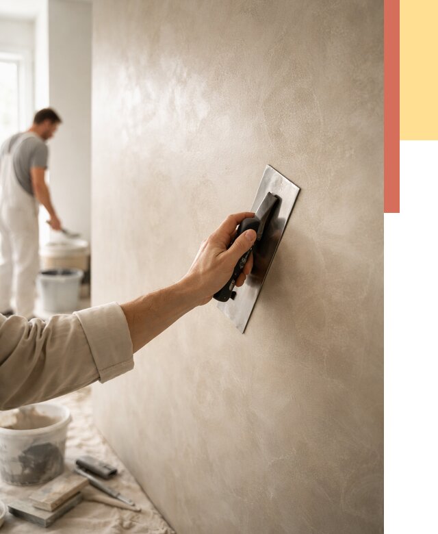 Венецианская штукатурка в Кольчугино от 3560 руб/м² — нанесение стен под ключ | ОТДЕЛОЧНИК-Кль