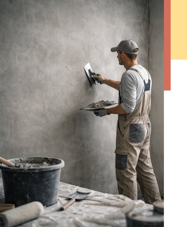 Декоративная штукатурка под бетон в Кольчугино от 2543 руб./м² — нанесение под ключ | ОТДЕЛОЧНИК-Кль