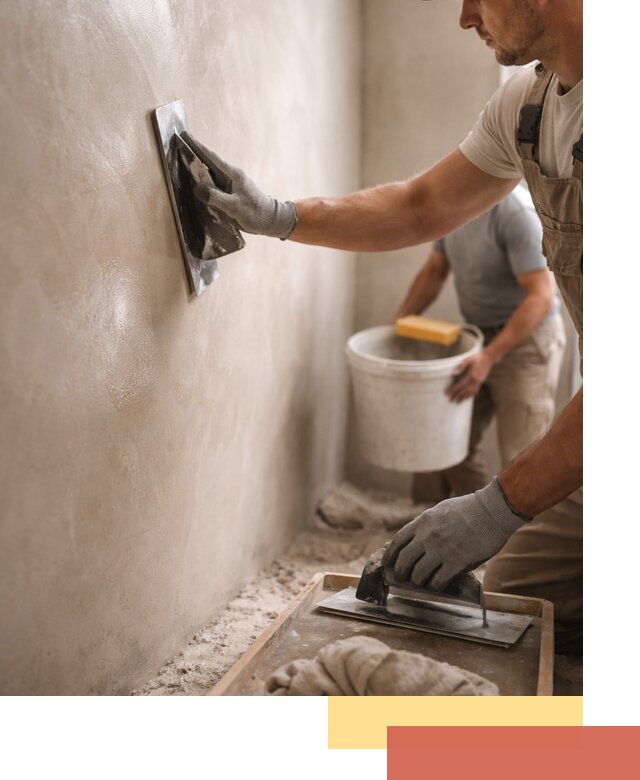 Нанесение марокканской штукатурки таделакт в Кольчугино
