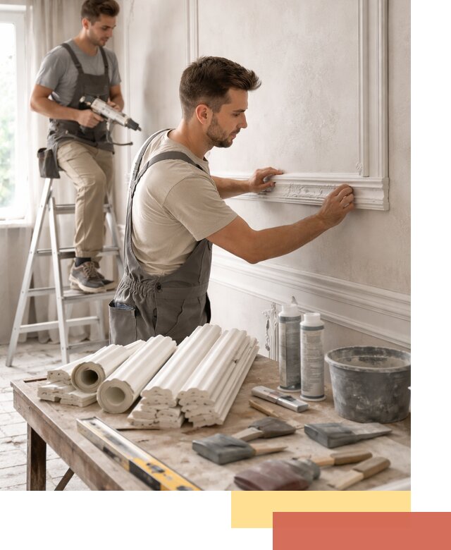 Монтаж лепнины на стены в Кольчугино профессионально и качественно