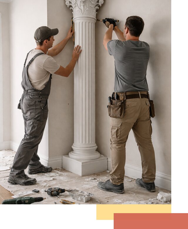 Установка декоративных колонн в Кольчугино под ключ