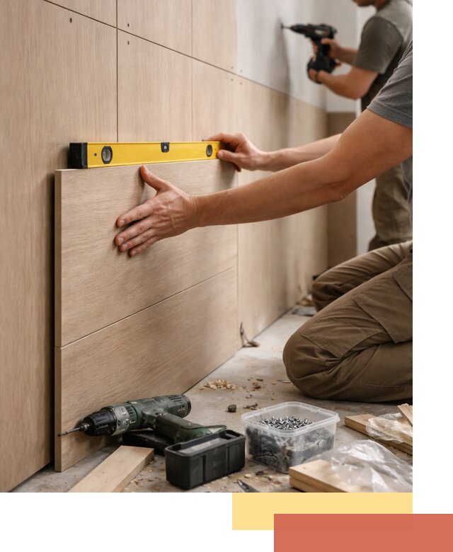 Профессиональный монтаж МДФ панелей на стены в Кольчугино