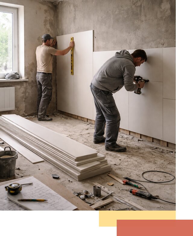 Монтаж ПВХ панелей на стены в Кольчугино качественно и быстро