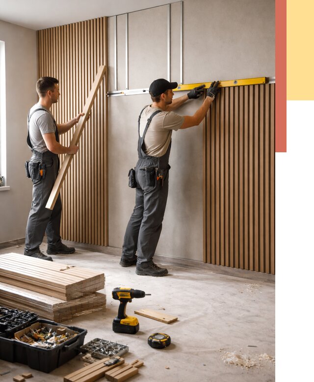 Монтаж реечных панелей на стены в Кольчугино от 1221 руб. — быстро и недорого | ОТДЕЛОЧНИК-Кль