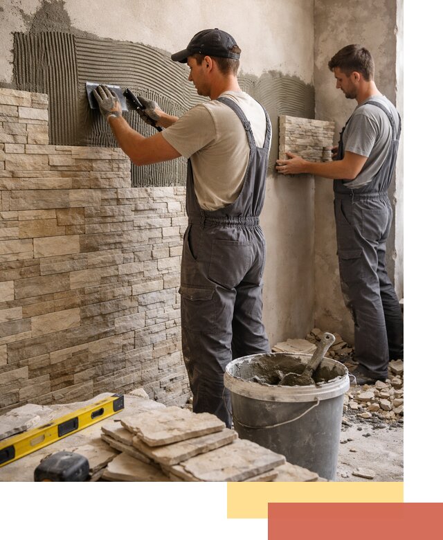 Монтаж искусственного камня в Кольчугино — облицовка стен и фасадов