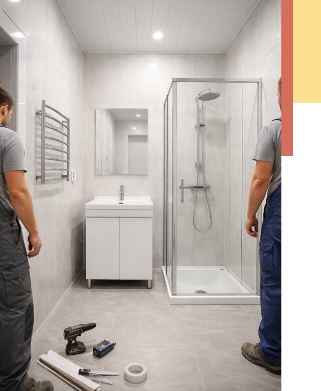 Отделка ванной комнаты панелями ПВХ в Кольчугино от 4577 руб. за м2 | ОТДЕЛОЧНИК-Кль