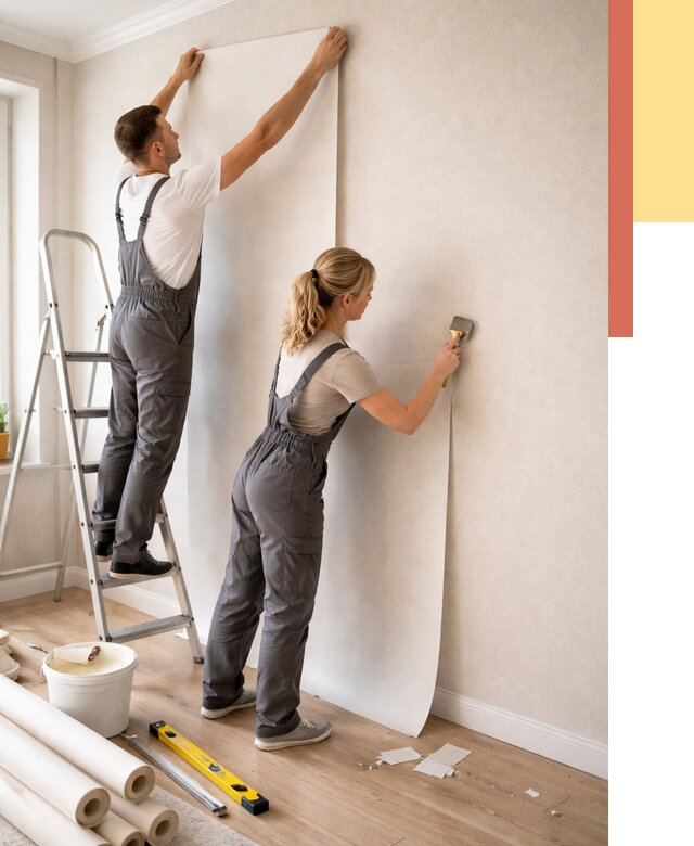 Поклейка флизелиновых обоев в Кольчугино от 6103 руб. | Быстро и недорого — ОТДЕЛОЧНИК-Кль