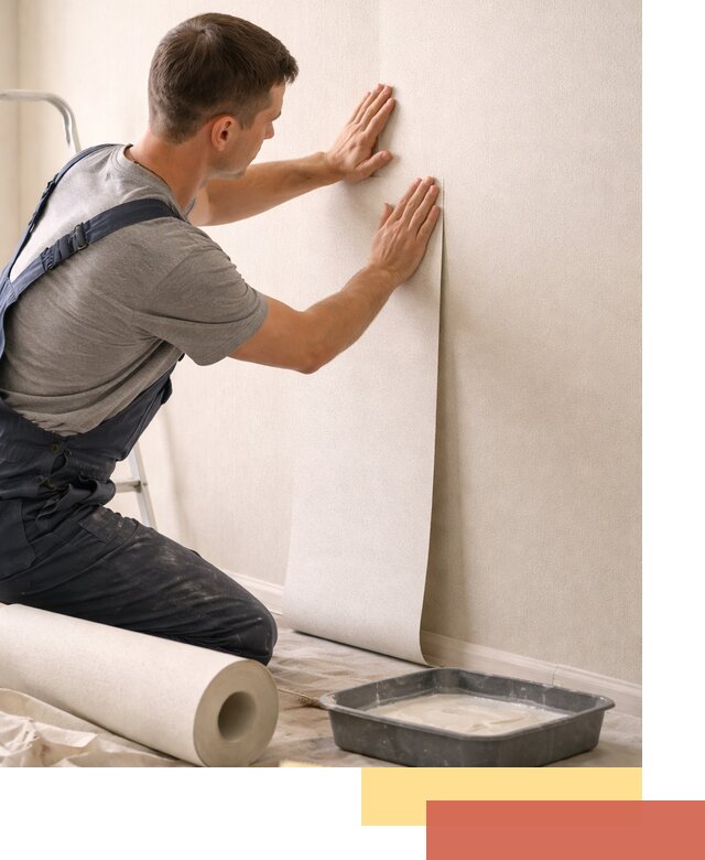 Поклейка флизелиновых обоев в Кольчугино качественно и быстро