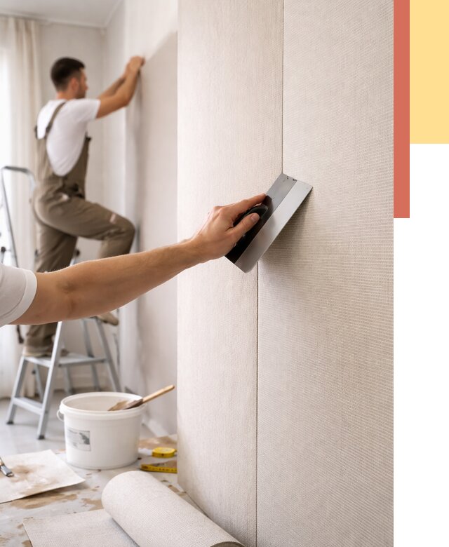 Поклейка текстильных обоев в Кольчугино от 4577 руб. под ключ | ОТДЕЛОЧНИК-Кль