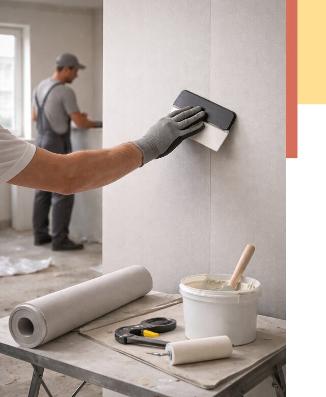 Поклейка обоев под покраску в Кольчугино от 3560 руб. за м2 | ОТДЕЛОЧНИК-Кль