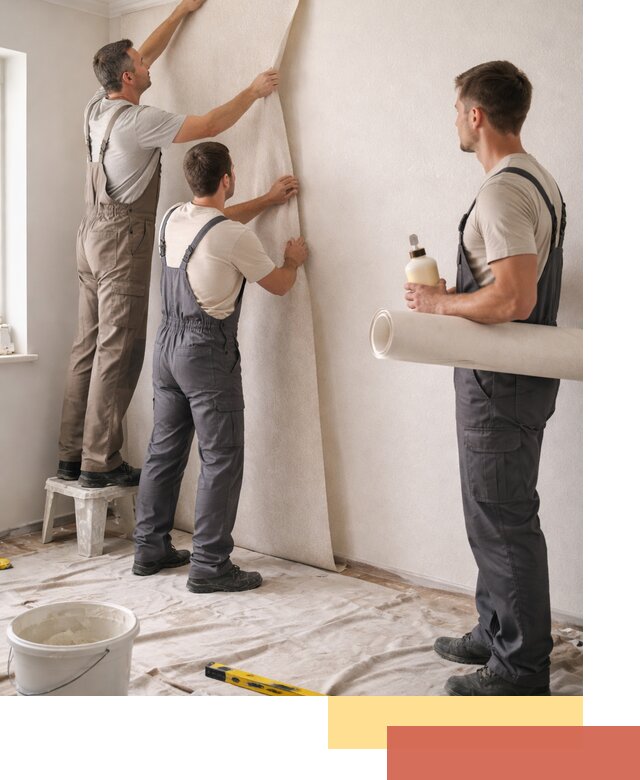 Оклейка стен обоями в Кольчугино — качественно и профессионально