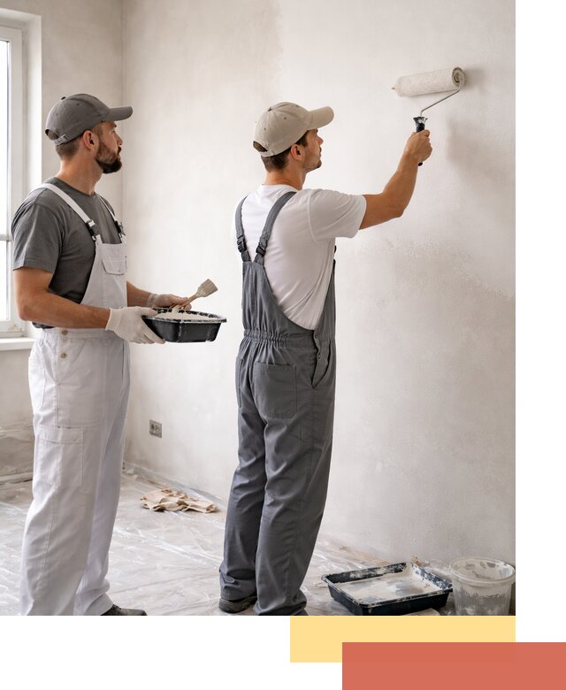 Покраска стен водоэмульсионной краской в Кольчугино