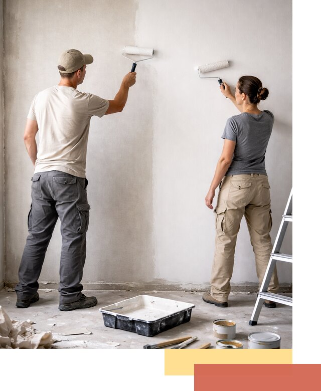 Окраска стен по стеклохолсту в Кольчугино качественно и долговечно