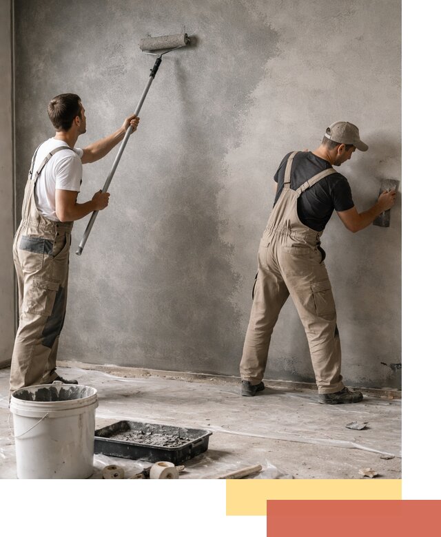 Покраска стен под бетон в Кольчугино профессионально и недорого