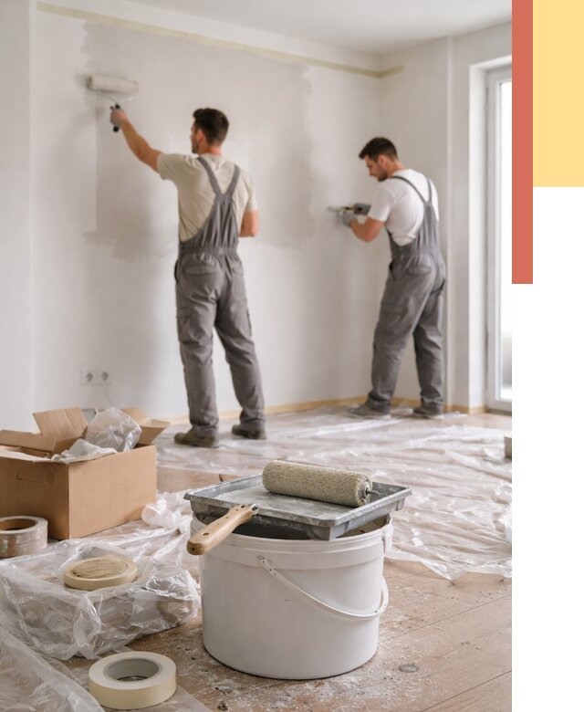 Покраска стен в квартире в Кольчугино от 2543 руб/м2 — быстро и недорого | ОТДЕЛОЧНИК-Кль