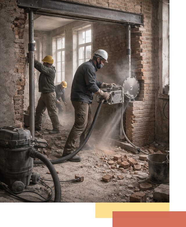 Прорезка проема в стене под дверной или оконный проем в Кольчугино