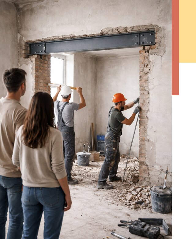 Усиление проема в стене в Кольчугино от 9662 руб. — усиление дверного проема металлоконструкцией | ОТДЕЛОЧНИК-Кль