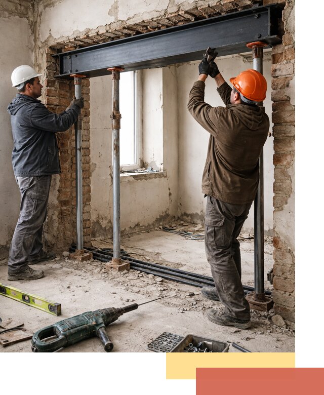 Усиление проема в стене в Кольчугино для расширения и безопасности