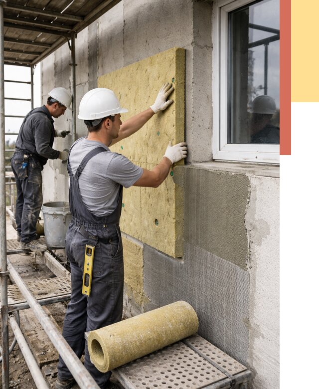 Утепление стен в Кольчугино от 4374 руб. под ключ — быстро и недорого | ОТДЕЛОЧНИК-Кль