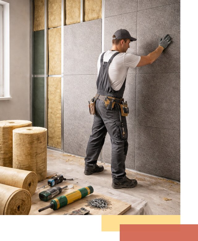 Профессиональная шумоизоляция стен в Кольчугино для квартиры и офиса