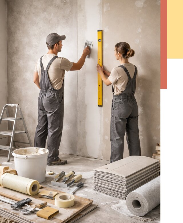 Отделка стен в Кольчугино от 1526 руб/м² — недорого, быстро, под ключ | ОТДЕЛОЧНИК-Кль