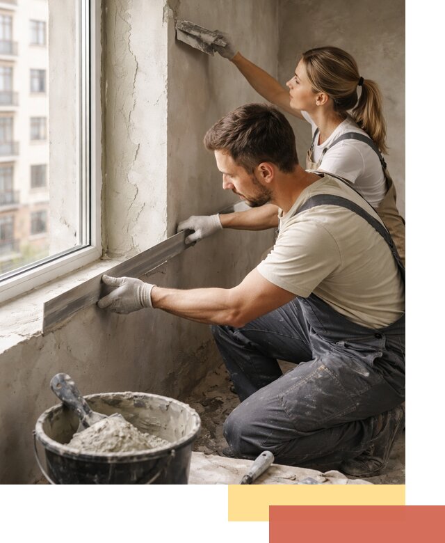 Штукатурка откосов дверей и окон профессионально в Кольчугино