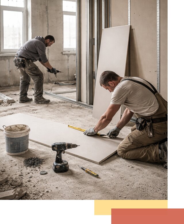 Кладка перегородок из ПГП под ключ в Кольчугино