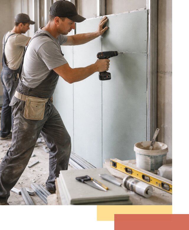 Кладка влагостойких перегородок ПГП в Кольчугино