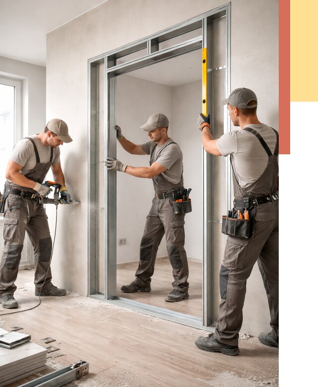 Устройство дверного проема в перегородке в Кольчугино от 4577 руб. под ключ | ОТДЕЛОЧНИК-Кль