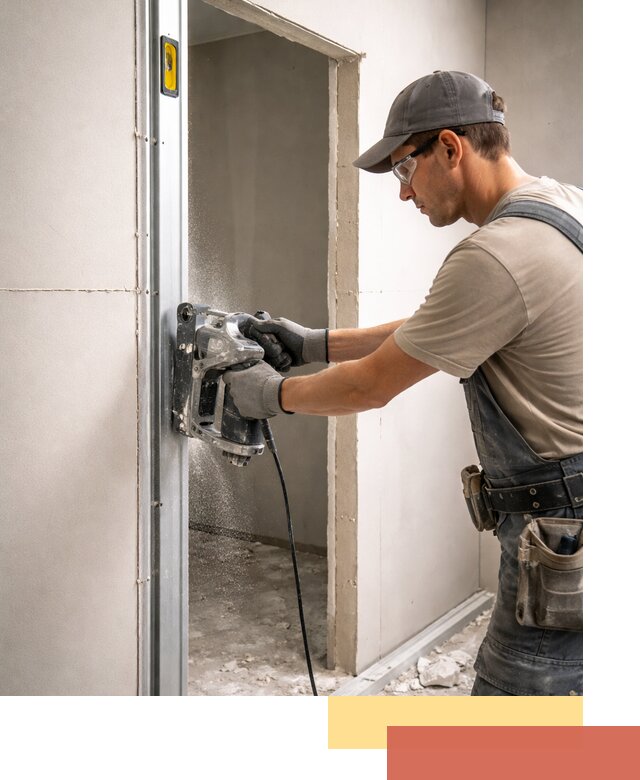 Устройство дверного проема в перегородке в Кольчугино