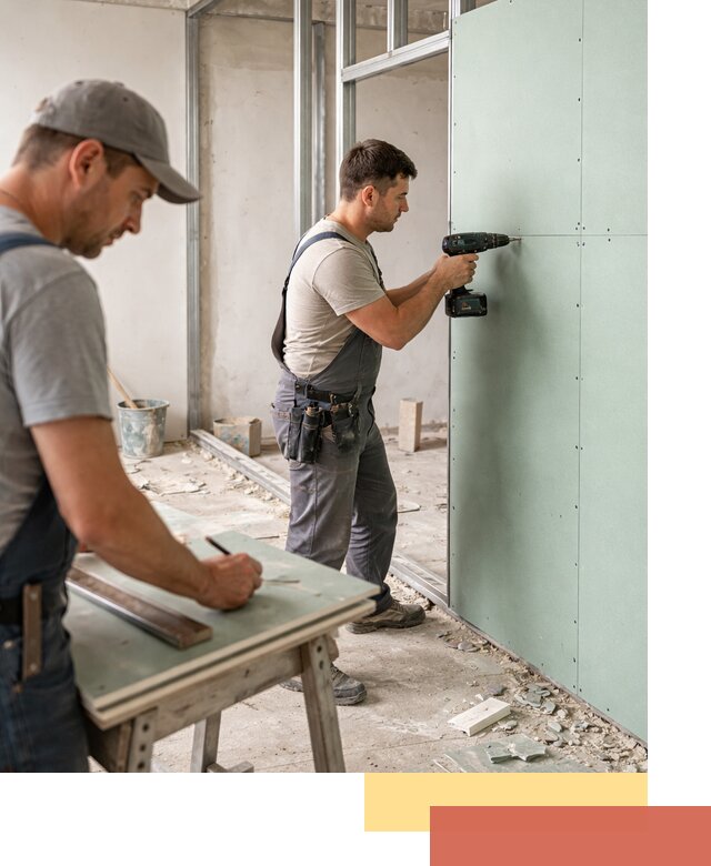 Перегородки из влагостойкого гипсокартона под ключ в Кольчугино