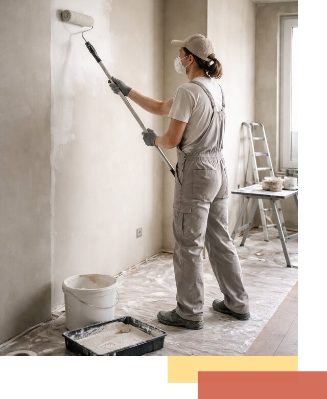 Покраска перегородок из гипсокартона в Кольчугино качественно и недорого