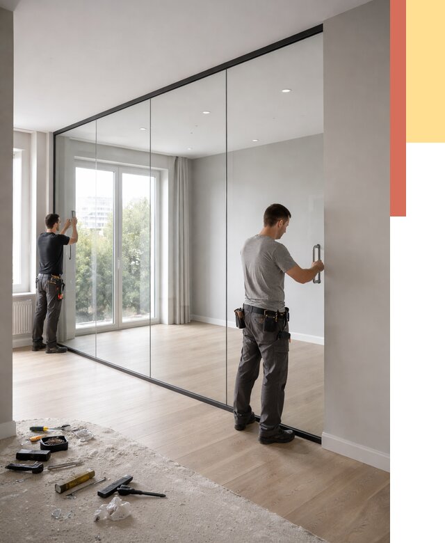 Изготовление стеклянных перегородок в Кольчугино от 12561 руб. под ключ | ОТДЕЛОЧНИК-Кль