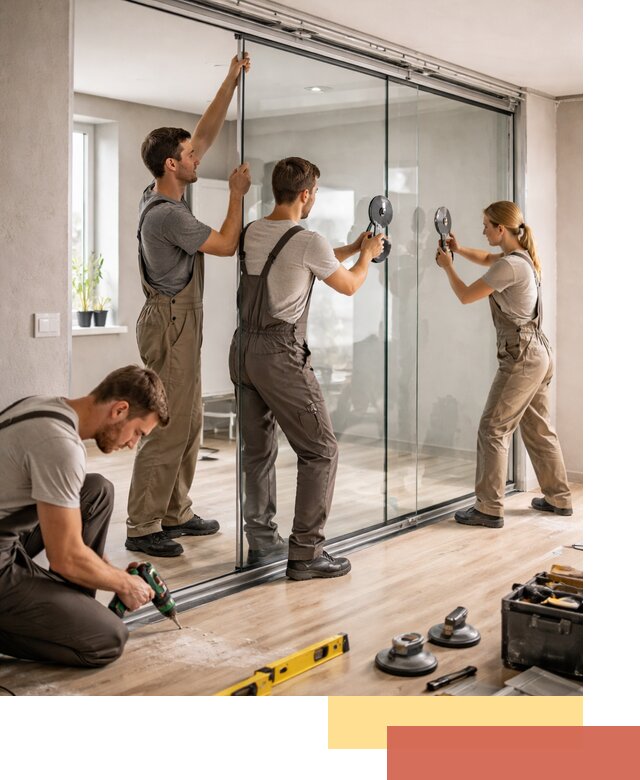 Изготовление стеклянных перегородок на заказ в Кольчугино