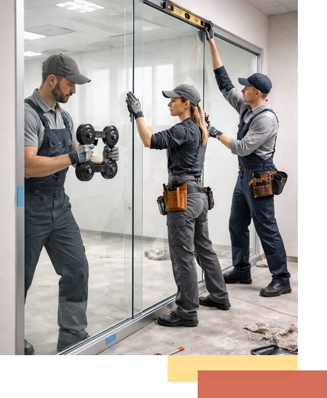 Профессиональный монтаж стеклянных перегородок в Кольчугино