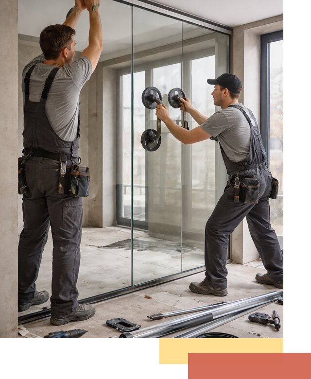 Цельностеклянные перегородки под ключ в Кольчугино